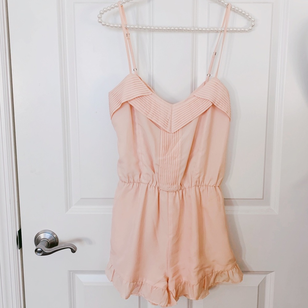 Adorable Blush Ruffle Romper